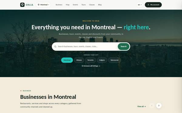Onja, Plateforme de découverte